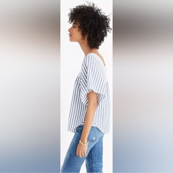 Madewell Butterfly Top - Striped Square Neck Blouse - sold out online - Picture 3 of 8